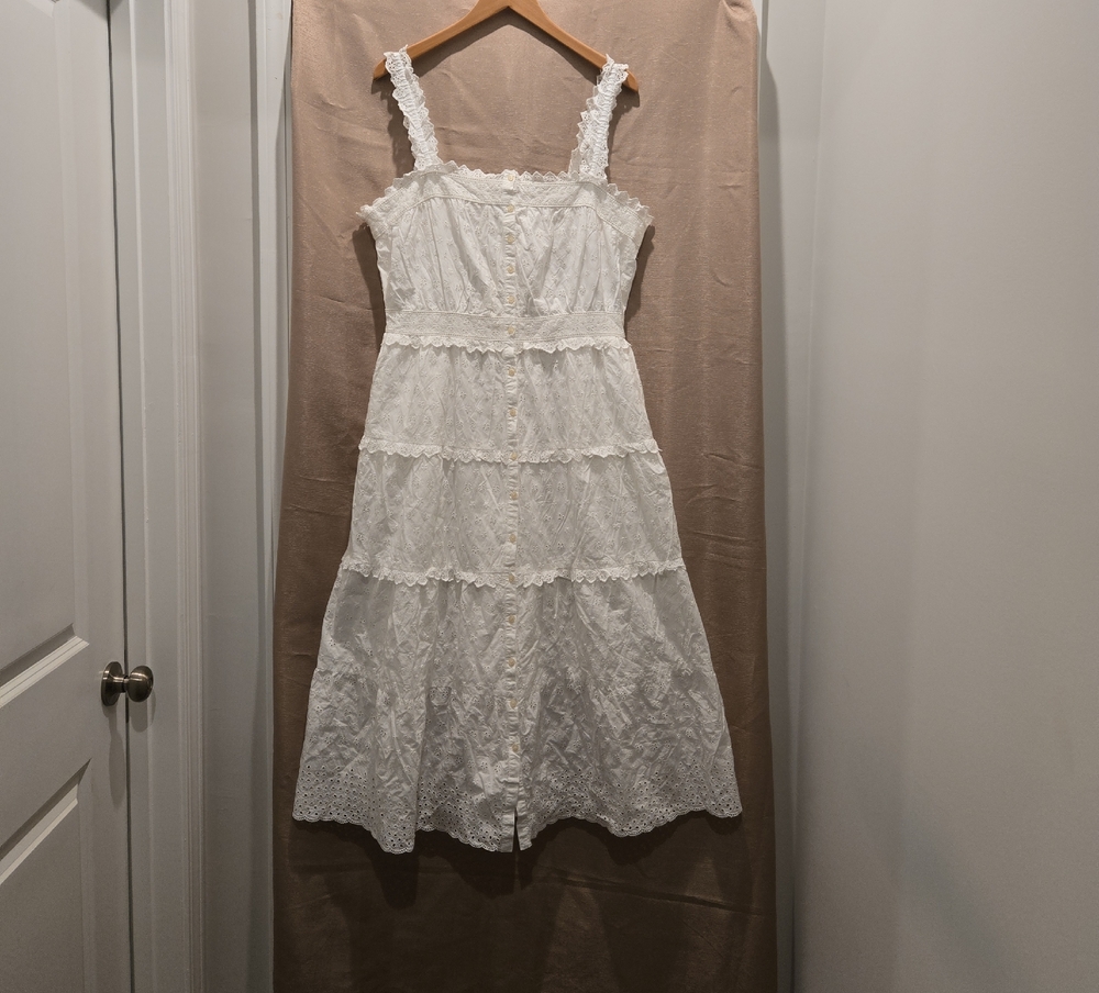 GAP White Lace Midi Dress
